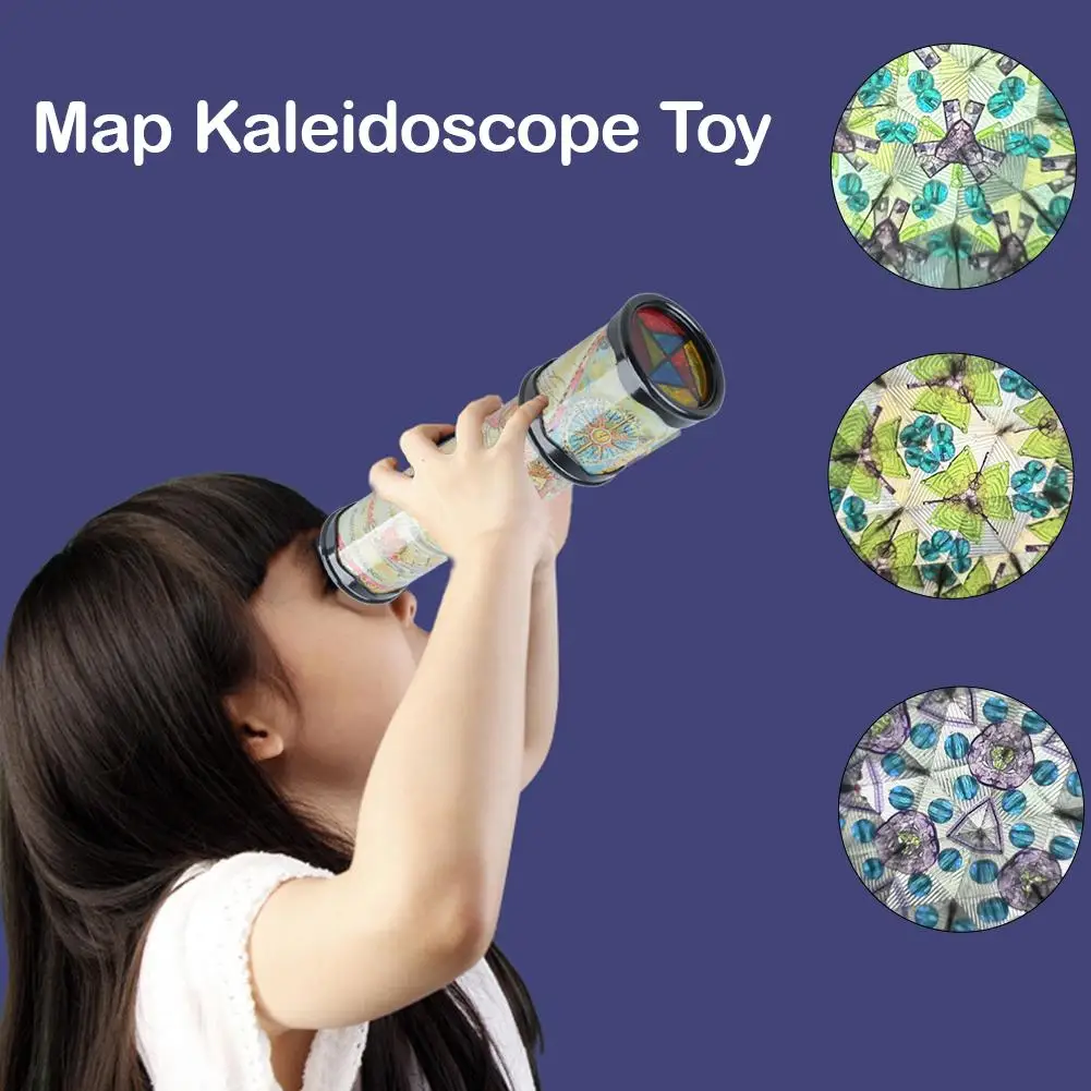 Map Kaleidoscope Toy Fun Kaleidoscope Play Dynamic Visual For Repeated Twisting  Viewing Baby Toy Children Colored World