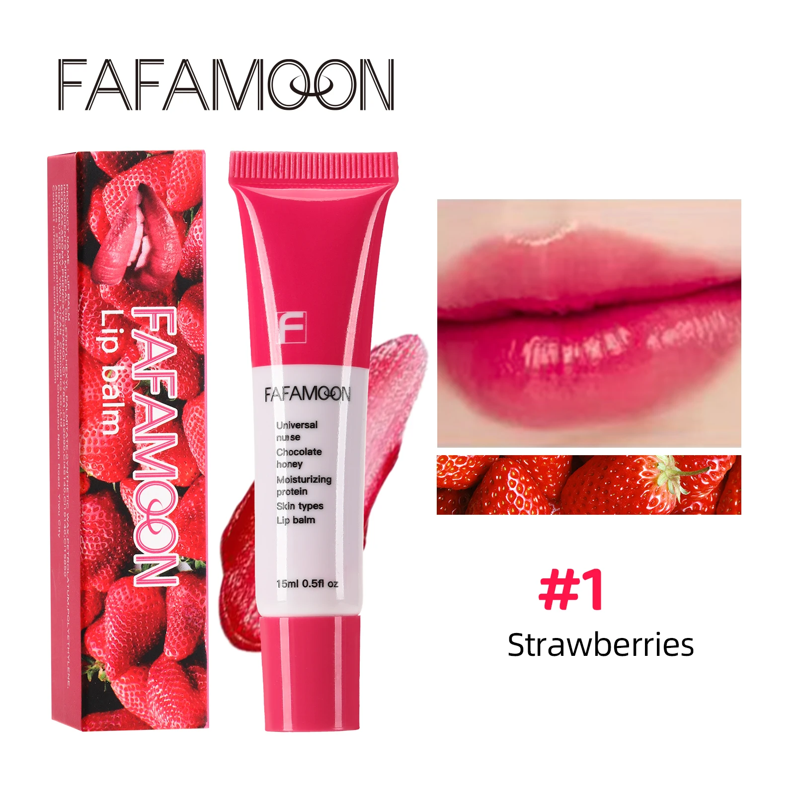 FAFAMOON 4 色リップグレーズリップクリーム保湿唇保湿と栄養リップケアエッセンス雌鹿唇フルーツリップグレーズ