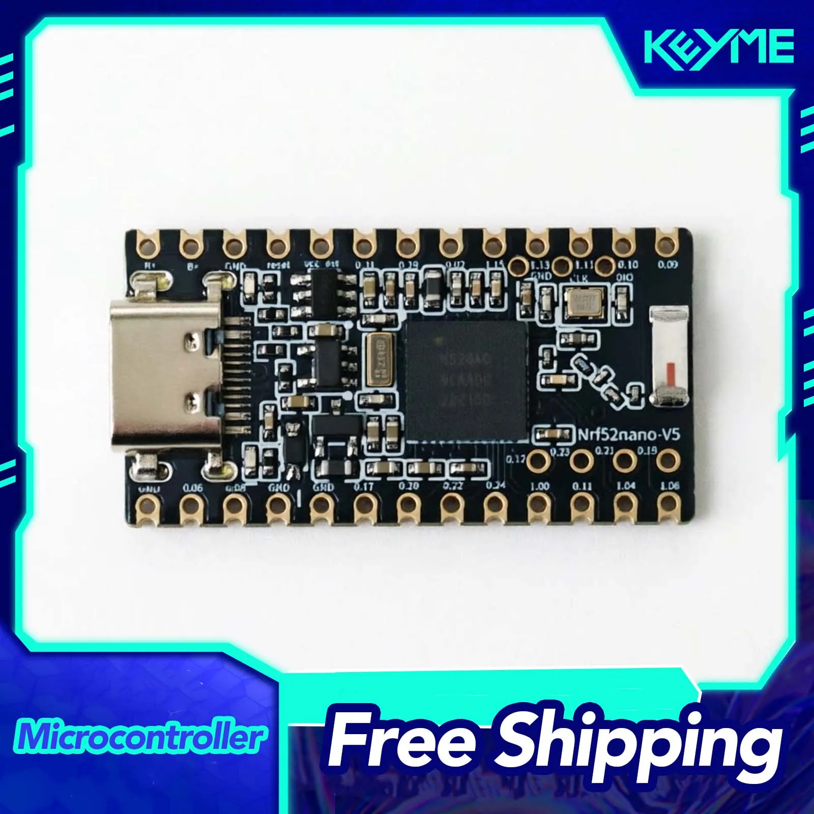 nrf52840 nice! Nano v2 zmk Bluetooth Keyboard Master n52840nano_v5 Half-hole Edition