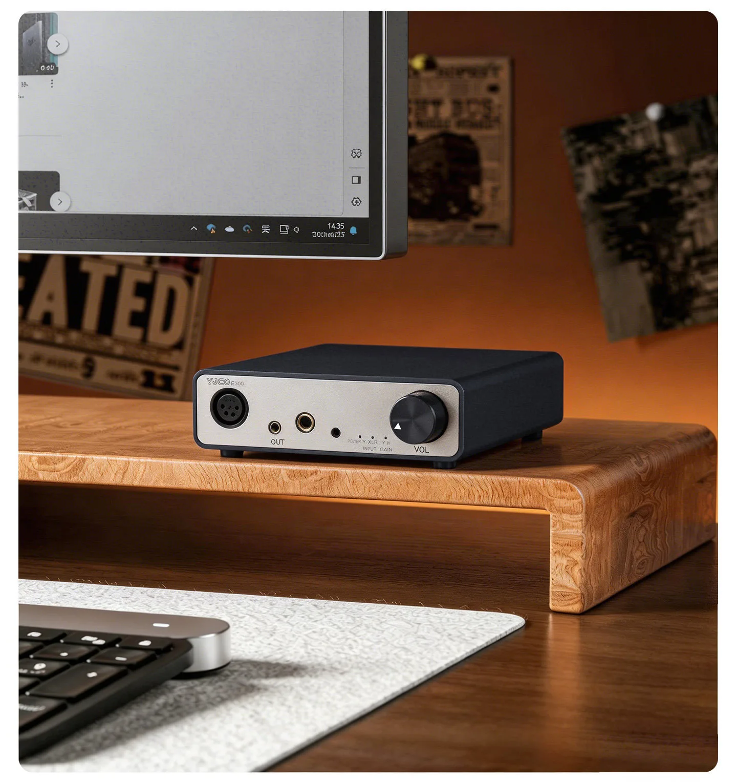 YJCO HiFi Balanced Kopfhörerverstärker TPA6120A2*2 Chip 4.4/3.5/6.35/XLR Ausgang DC12V, Audiophiler Desktop Balanced Amp E300 – Detail 8
