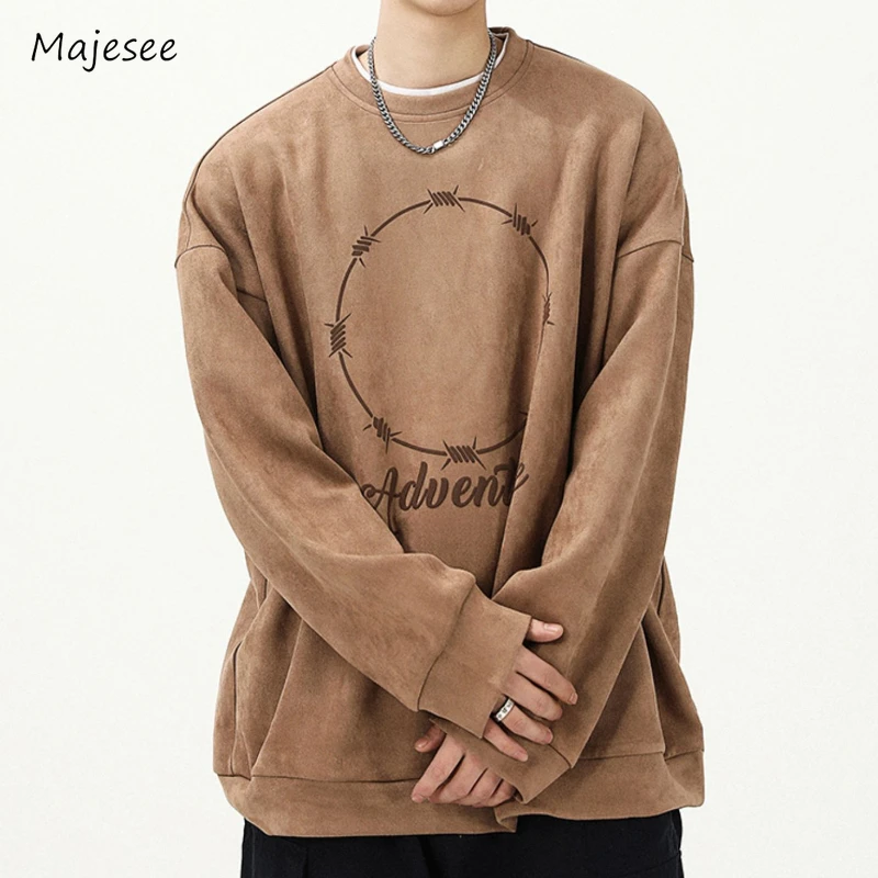 

Oversized Sweatshirts High Street Advanced Simple American Style Teenagers Fashion Casual Round Neck Letter Spring Autumn Chic