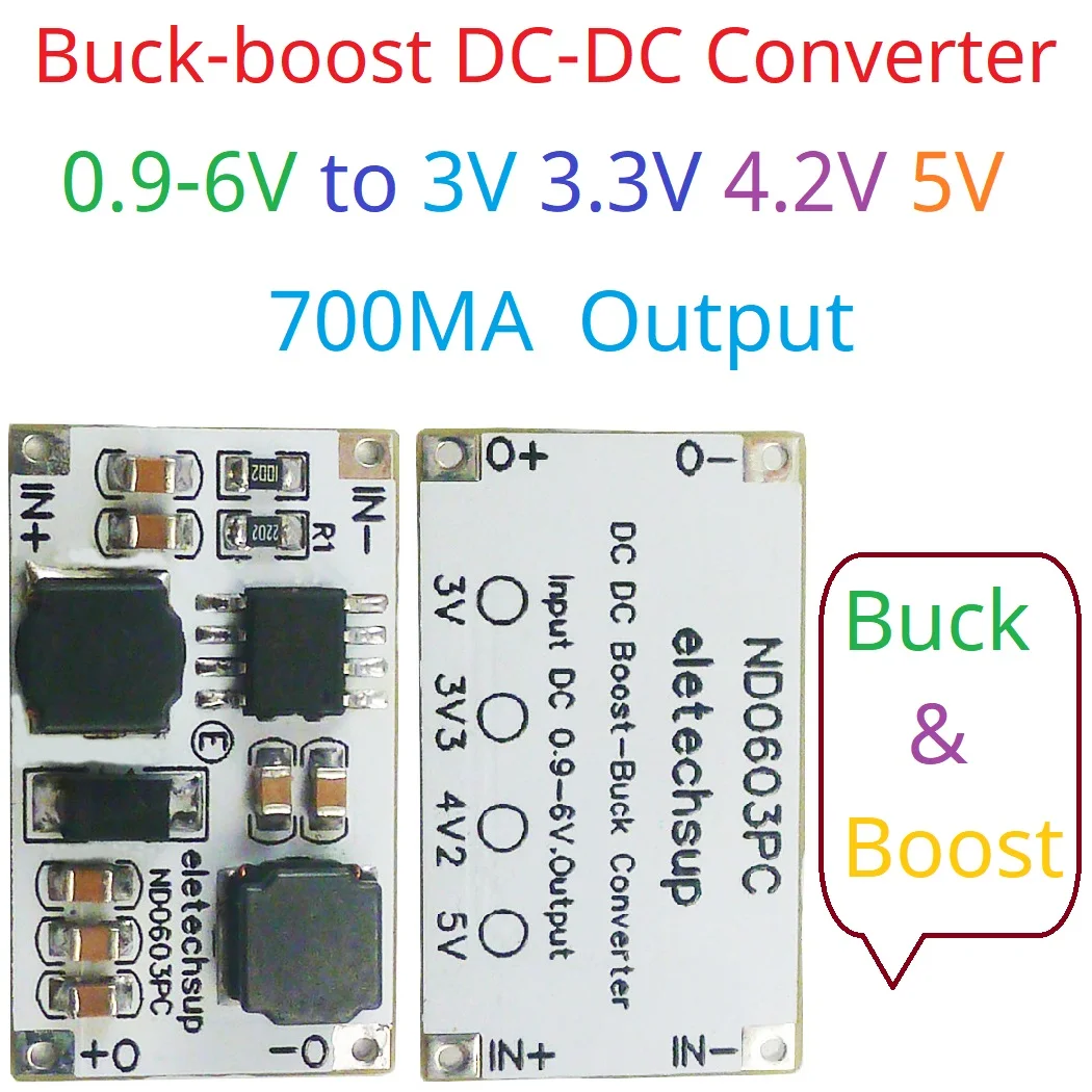 DC-DC Auto Boost Buck Converter Module DC 1-6V to 3V 3.3V 4.2V 5V for Arduino ESP32 ESP8266