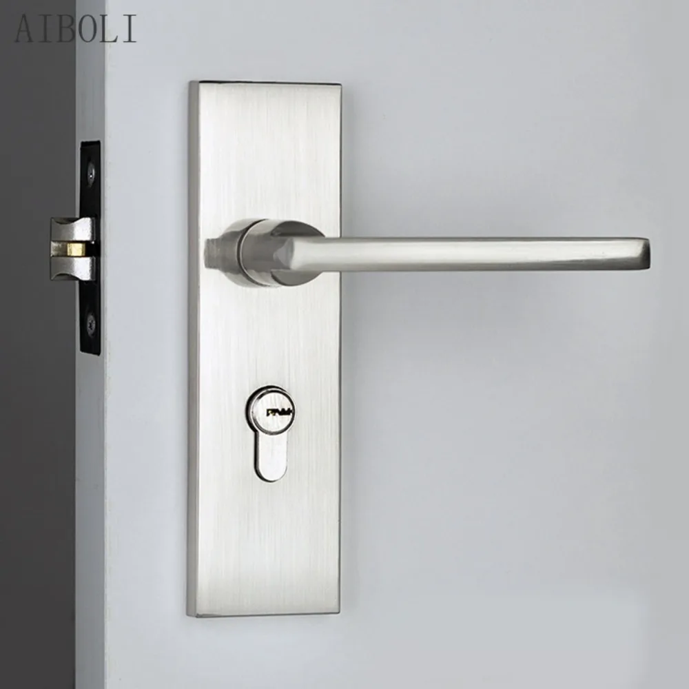 

Zinc Alloy Single Tongue Interior Room Door Bathroom Kitchen Bathroom Solid Wood Door Lock Simple Engineering Inner Door Lock