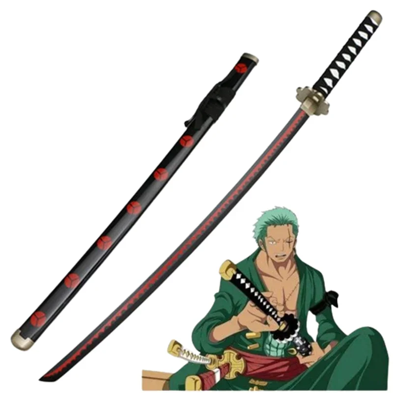 Cosplay Roronoa Zoro Sandai Kitetsu 104cm Katana Model Role Play Sauron Weapon 41inch Sword Wood Prop