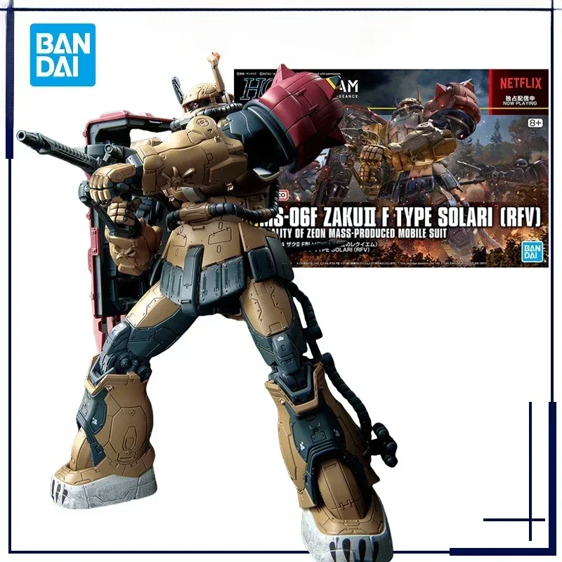 

In Stock Original Bandai Gundam HG 1/144 MS-06F ZAKUII F TYPE SOLARI [RFV] Assembly Anime Action Figure Model Collection Toys