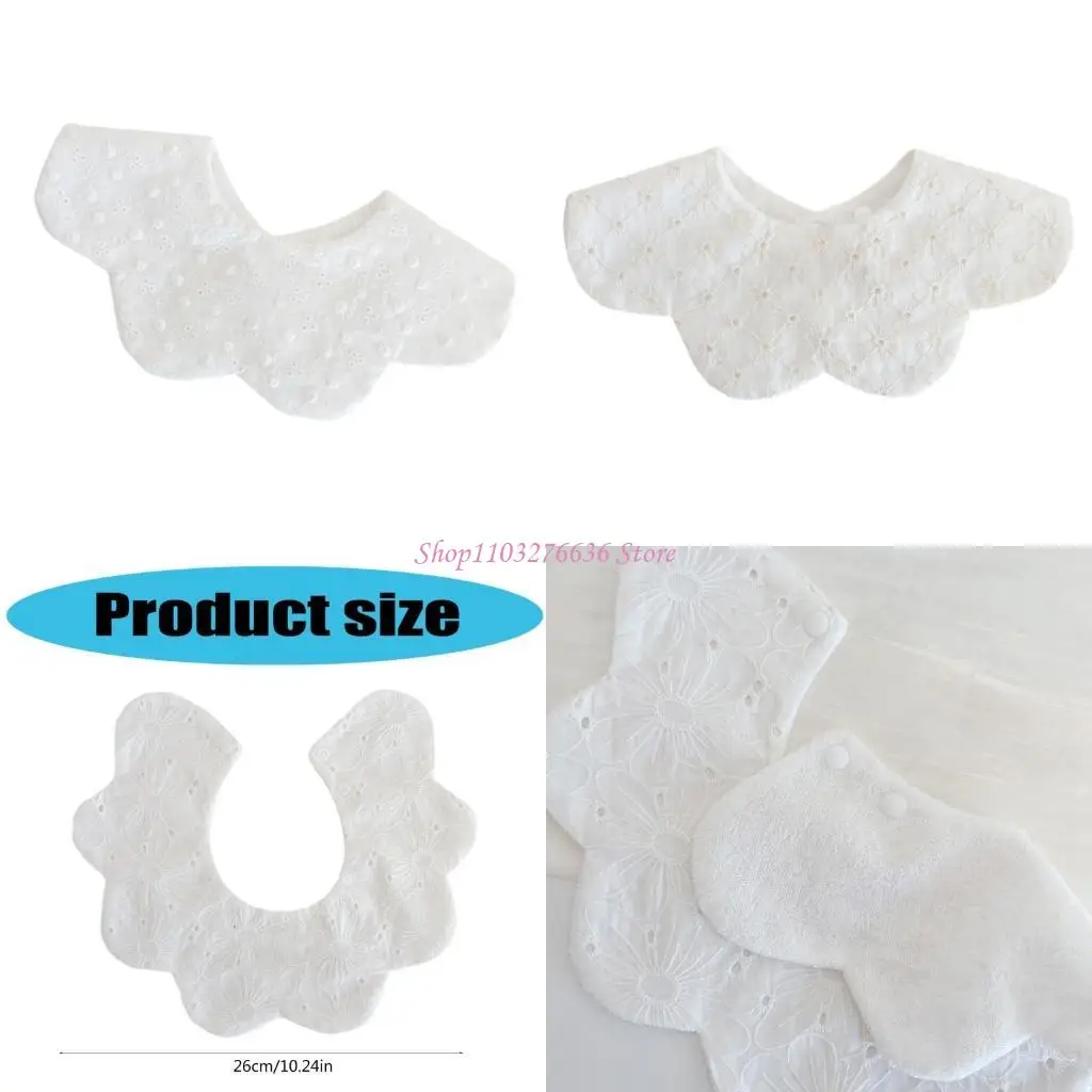 

R6FD Cotton Drooling Apron Burp Cloths Feeding Bib Petal Burp Cloths Nursing Bib for Infant Toddler 0-3 Years