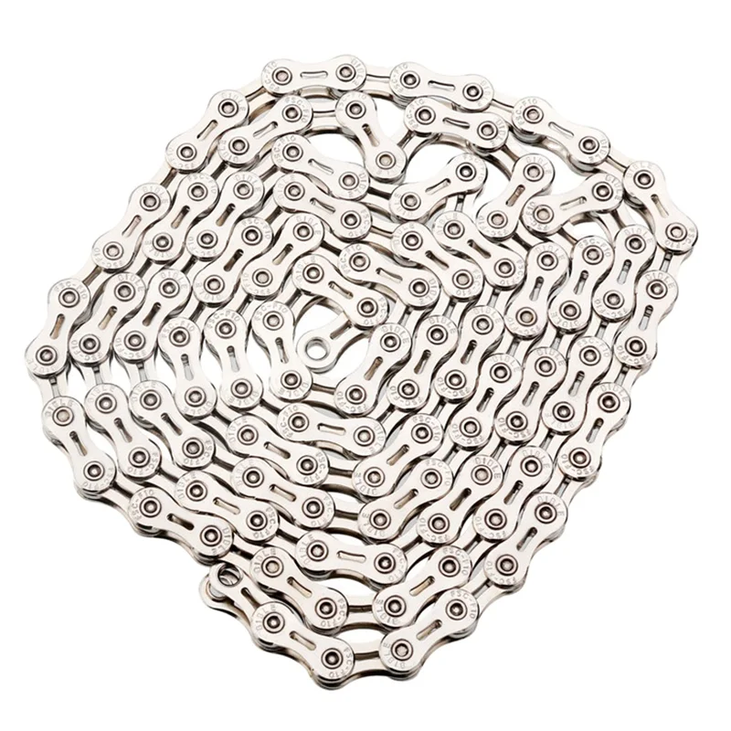 10 Speed Half Hollow Bike Chain Light Weight 116 links Bickcle Chain,1/2*1-1/128 Inch Silver/Gold Chains