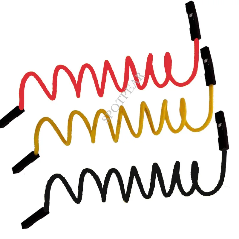 더블 암 듀퐁 점퍼 와이어, 1A 전류, 3KV 전압, 150 °C,26AWG 국가 표준 소프트 실리콘 케이블, 1 핀, 2.54mm