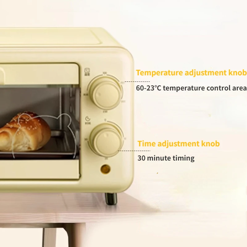 Horno pequeño para el hogar, horno eléctrico de 220V, 10l, Mini cocina automática, para hornear