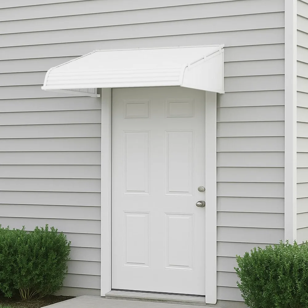 

Window Awning, 42 Inches Wide and 40 Inches Deep, with 2 Side Wings, Aluminum Frame, Customizable
