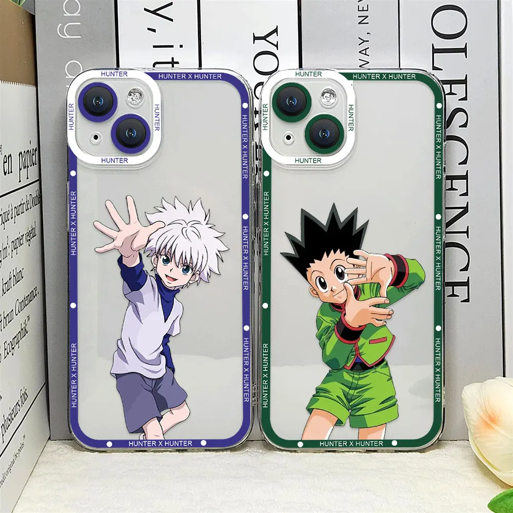 Anime Hisoka Hunter X Hunters Phone Case for IPhone 16 15 14 13 12 Mini 11 Pro Max X XR XS SE2 7 8 16Plus Soft Transparent Cover