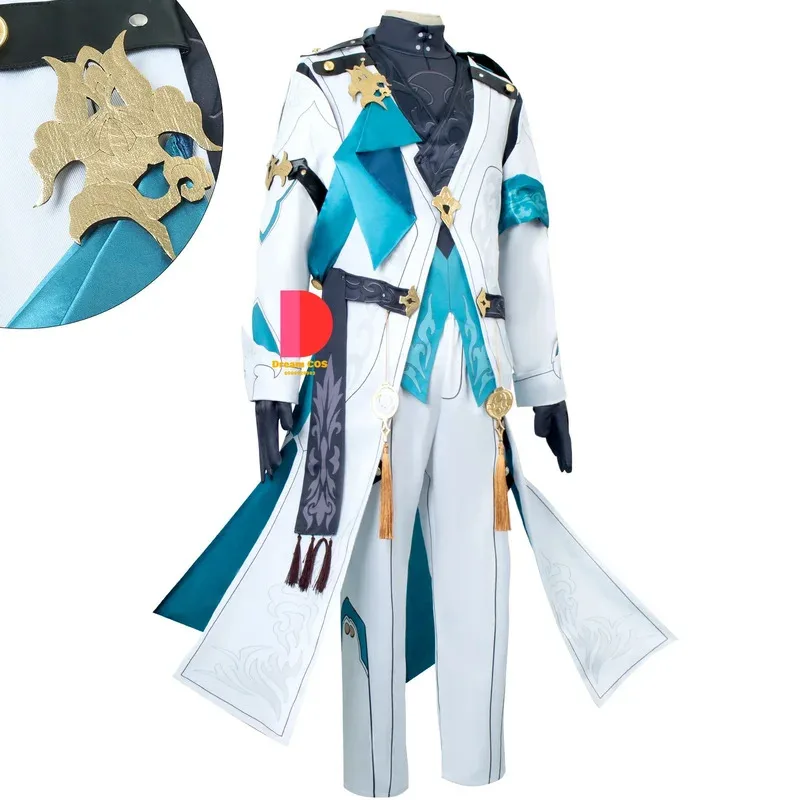 Disfraz de CyHonkai Star Rail Hot Luocha, uniforme de Carnaval de Anime con peluca, disfraz de Halloween para hombres, traje de juego listo para fotos