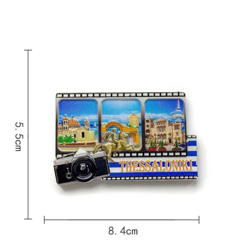 

Thessaloniki Greece Landmark Building Hot-Selling Tourist Hot-Selling Magnet High-End Souvenir Fridge Magnet