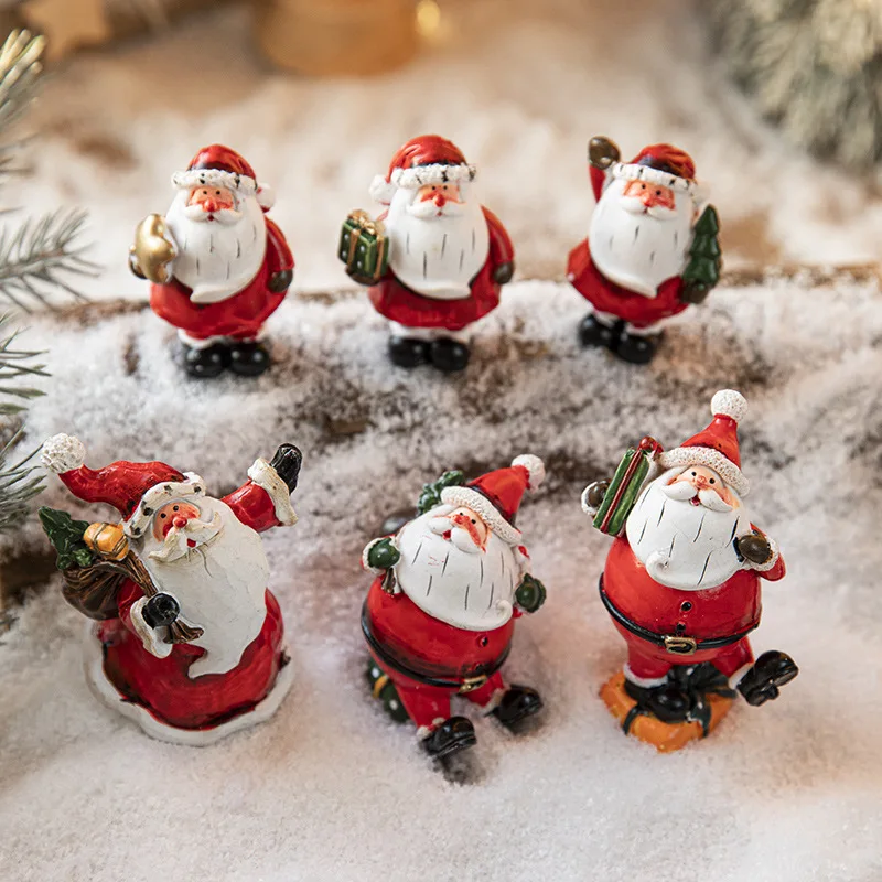 

Miniature Santa Claus Micro Landscape Model Mini Cute Durable Santa Claus Doll Originality Resin Christmas Figurine Home