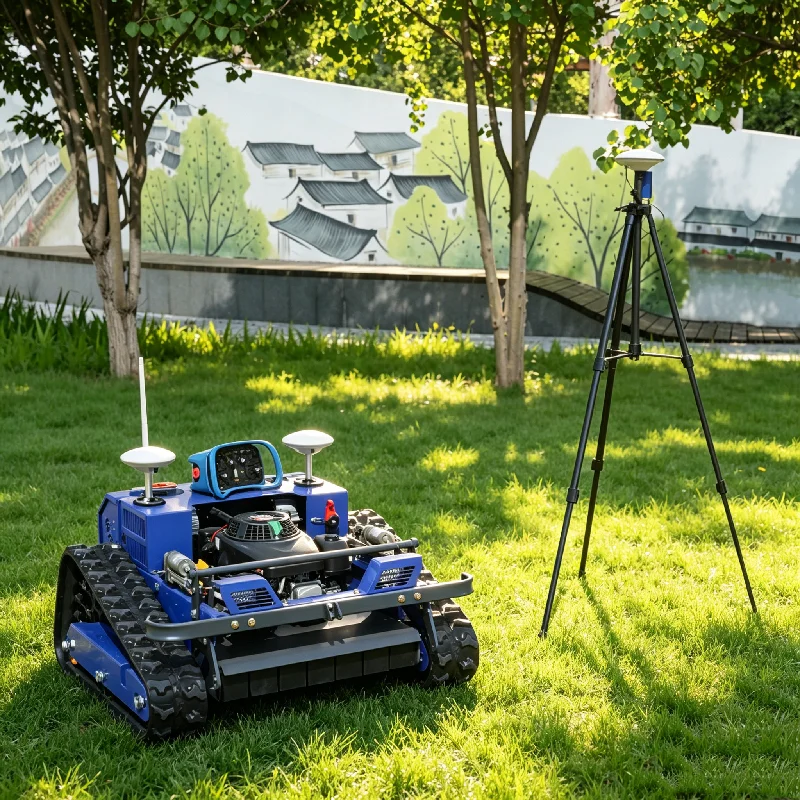 Customized new intelligent tracked remote-controlled lawn mower, park greening maintenance machine, slope ditch weed