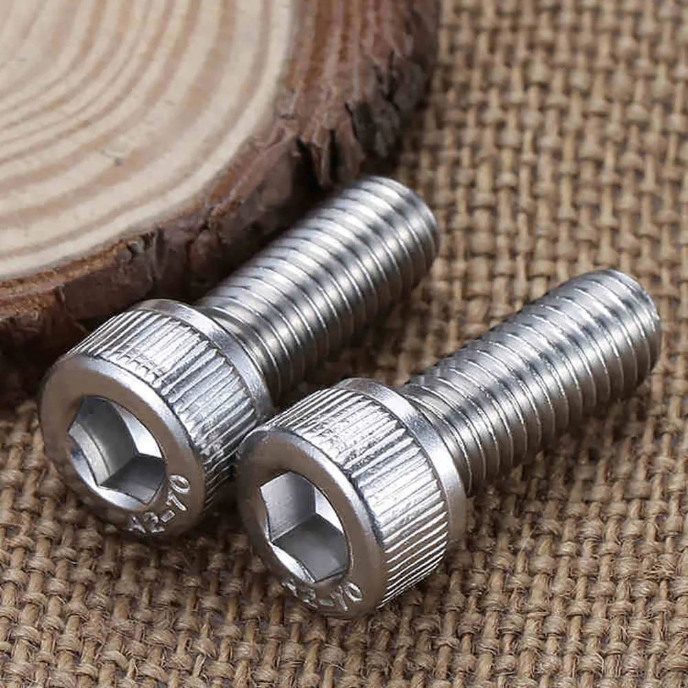 304 Stainless Steel DIN912 Hex Socket Cap Head Allen Screw M6‑M14 Metric Thread Anti‑Corrosion Durable Replacement Fitting