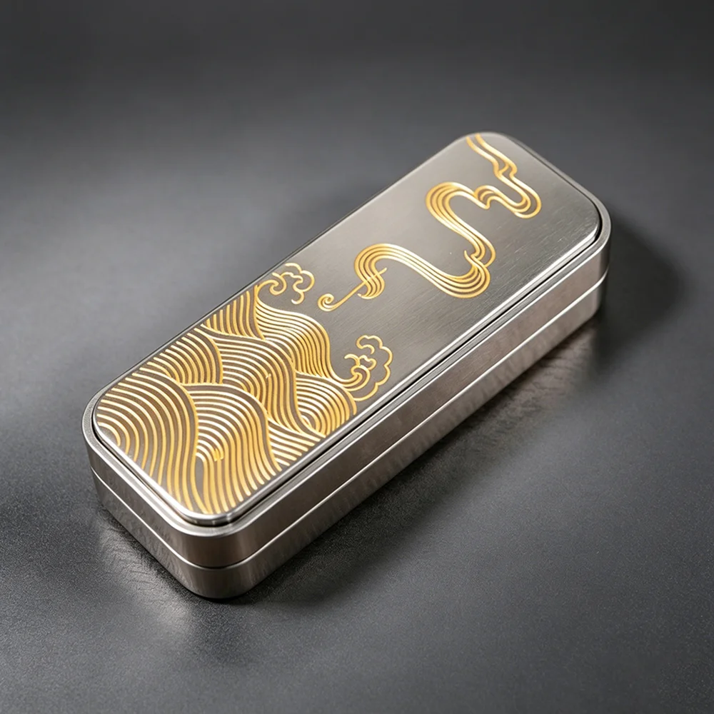 

Xuanlu Stainless Steel Dingding Fidget Slider Stress Relief Toy Office Desk Accessories Push Slider Anxiety Relief Gadgets