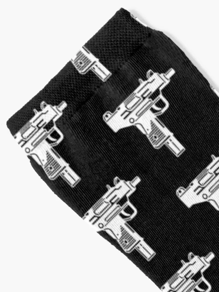 Machine GUN White Socks moving stockings cute Run Women Socks Men's