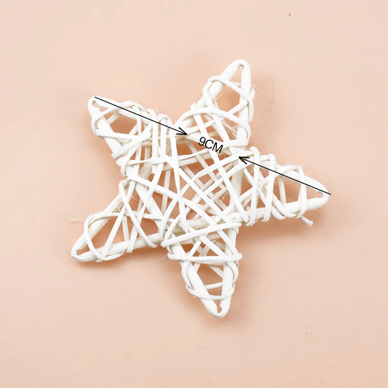 10/15/20cm Rattan-Stern Künstliche Blumen Weihnachten Halloween Dekoration Heim Zimmer Tisch DIY Handgemachter Türhänger Hochzeit Wandgeschenk – Detail 10