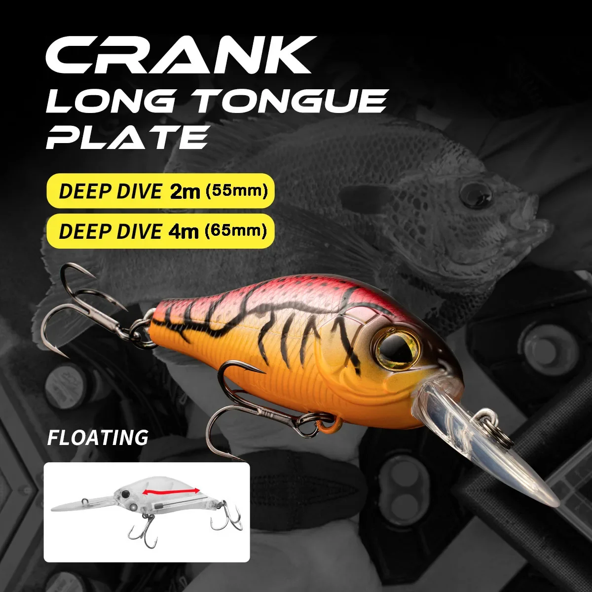 Crankbaits Fishing Lure Floating Wobblers 55mm 65mm for Pike Deep diving Minnow Lures for Fishing Bait Fishing Tackle