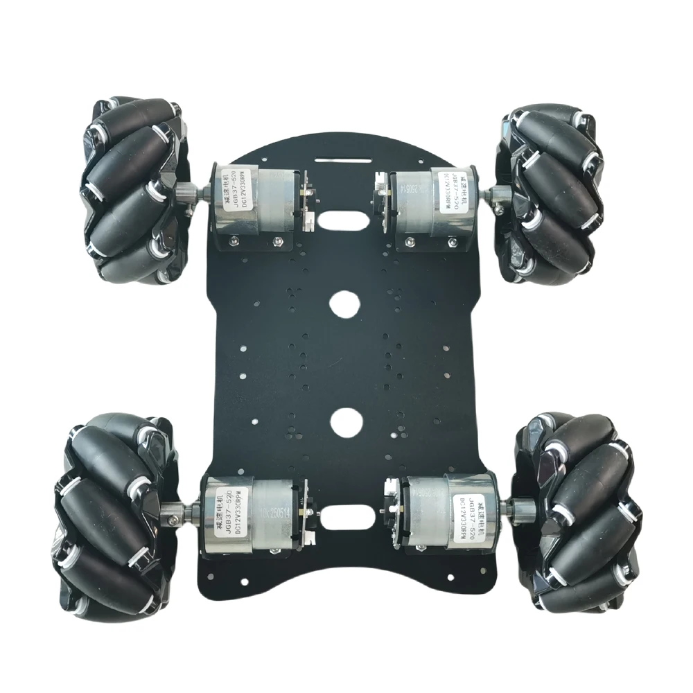 Kit telaio per auto robot con ruota Mecanum in metallo da 15 kg con 4 pezzi Encoder Hall Motore 12V per Arduino ROS Robotics Parti giocattolo STEM fai da te