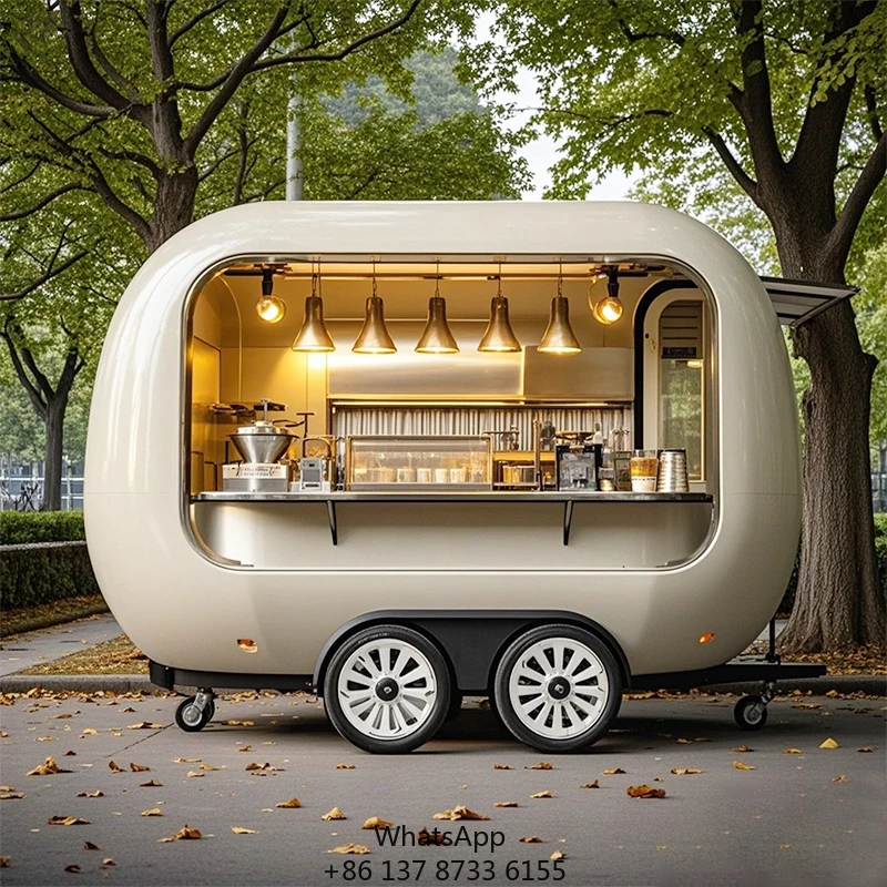 2025 Street Mobile Square Fast Horse Box Food Trailer Cart For Sale Mobile Bar Vintage Fast
