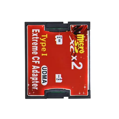 Dubbel Micro SD TF till CF-adapter minneskortläsare SDHC SDXC typ I till Compact Flash-minneskortläsare-konverterare för systemkamera 10 best sales Sandisk-kortläsare - №8