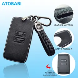 Leather Car Key Cover For Dacia Duster Sandero Stepway Renault Scenic Kadjar Captur Talisman Koleos Smart Remote Fobs Cases Bag