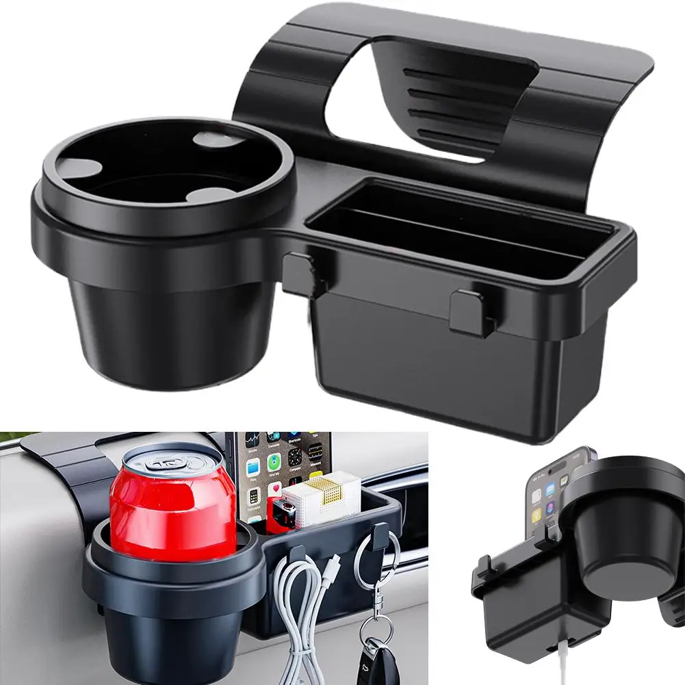 

ABS Car Window Storage Box Multifunctional Organizer for Phone Keys Large Capacity Cup Holder Easy Install No Interference