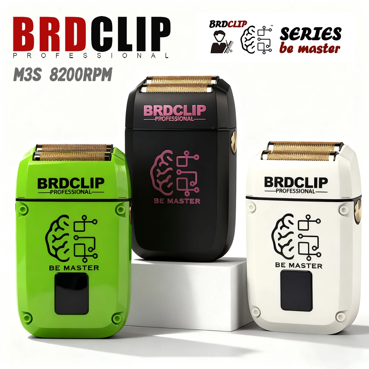 

Электробритва BRDCLIP M3S, 8200 об/мин, парикмахерская финишная машинка, USB беспроводной триммер для бороды, плавающий нож с двойной головкой, машина для резки