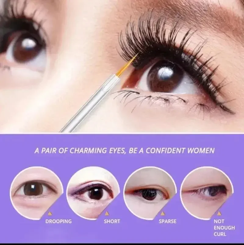 7 Tage schnelles Wimpernwachstumsserum, Wimpern- und Augenbrauenwachstum, starke Make-up-Verlängerungsbehandlung, verdickte Pflegeprodukte