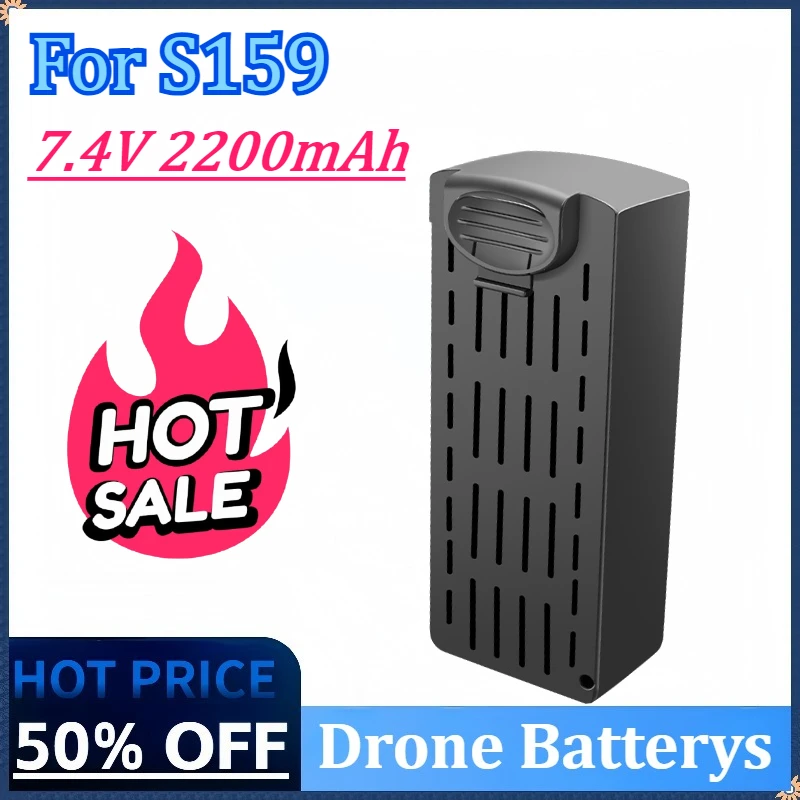 

Upgraded 7.4V 2200mAh Drone Battery Lithium Battery for S159 RC Drones Spare Accessories Parts High Quality Rechargeable Battery