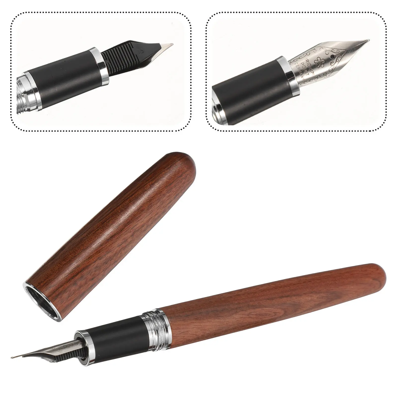 

Rosewood Fountain Pen Retro Classic Writing Calligraphy Tool for Students Stationery Quality Ink Pen Calligraphy Fountain Pens