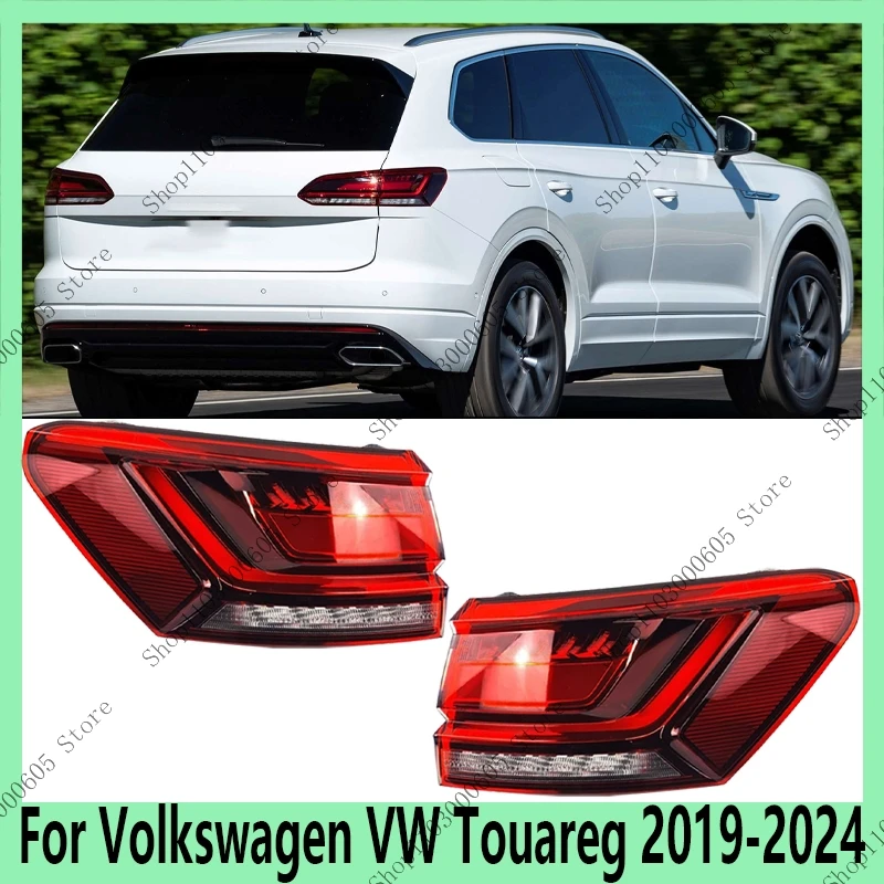 

Для Volkswagen VW Touareg 2019-2024 Европейская версия автомобиля задний бампер задний фонарь в сборе указатель поворота тормозной сигнал фонарь заднего хода