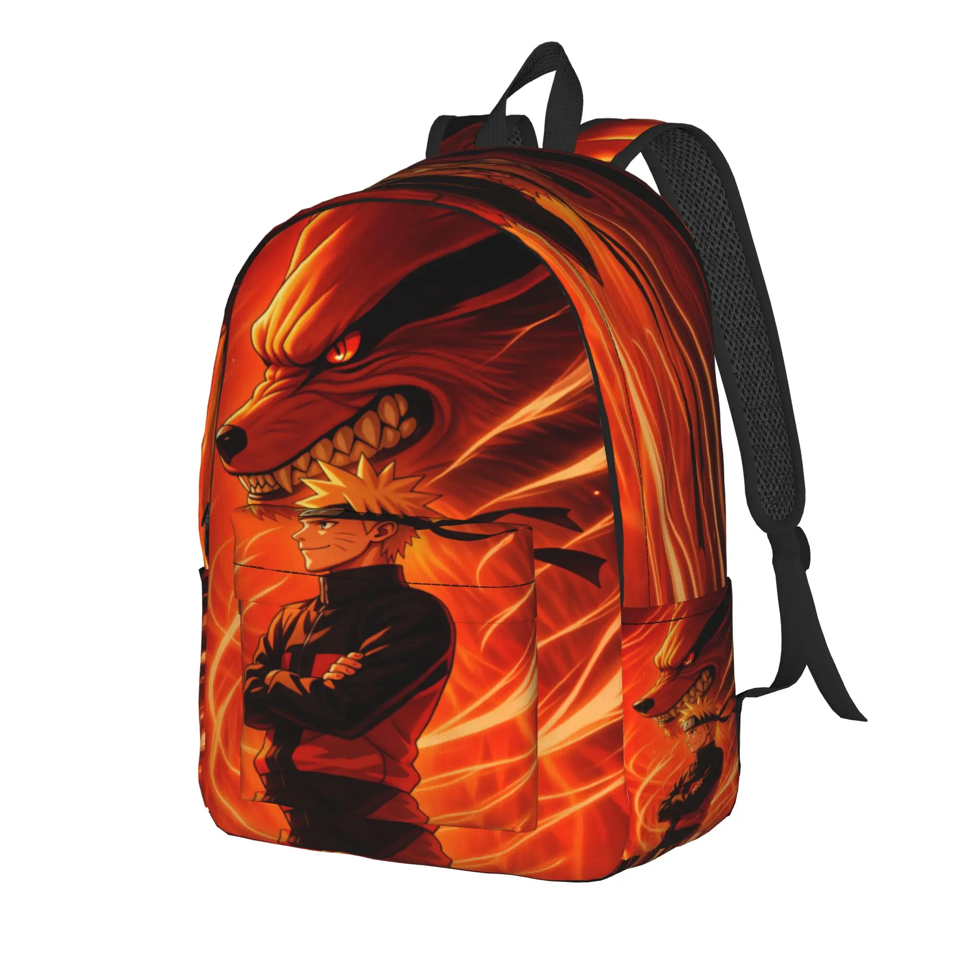 Uzumaki Gaara Kurama Shukaku Backpack  Trekking Backpacks Women Colorful Soft School Bags Cool Rucksack
