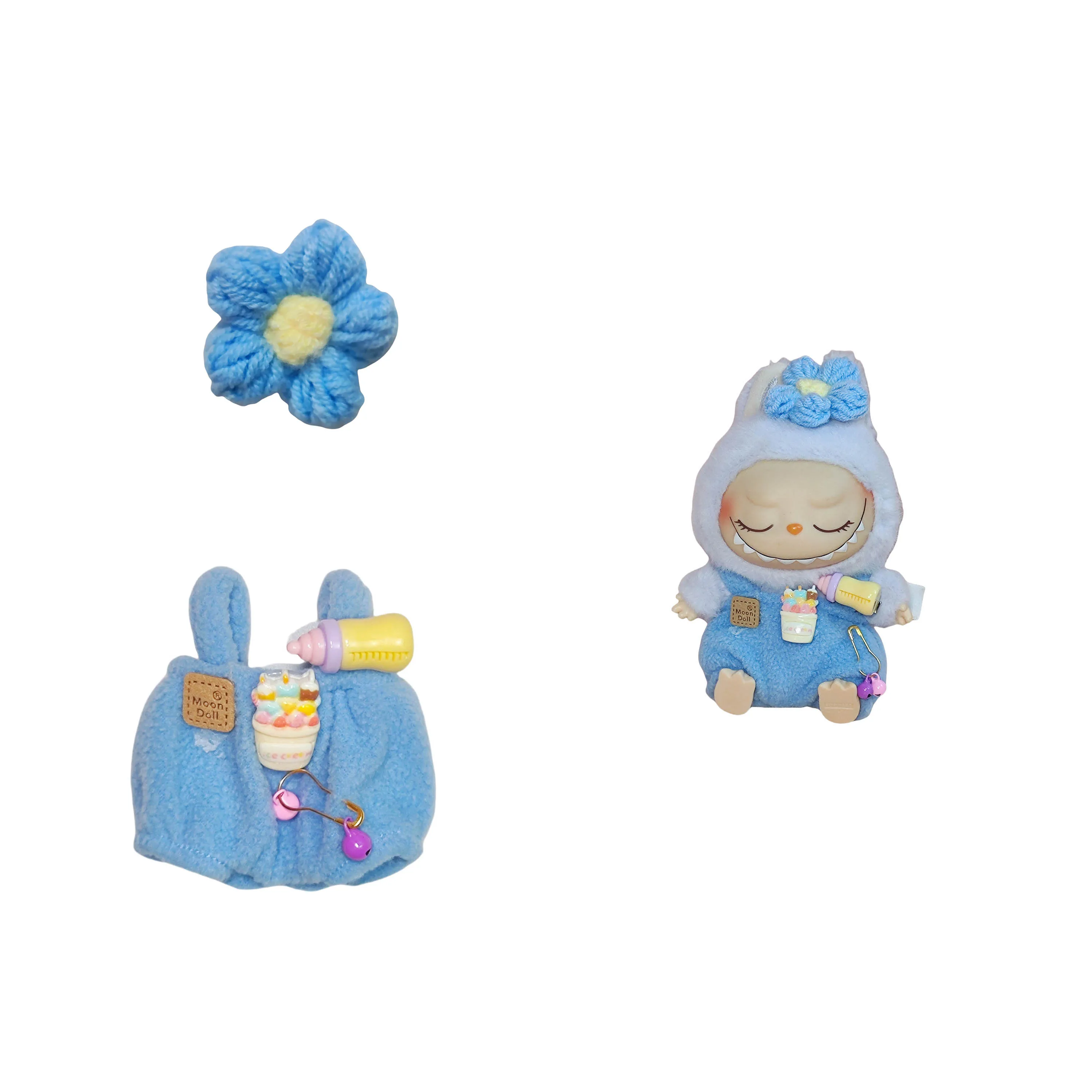 Для Labubu v1/v2 сидящая детская одежда, милые аксессуары для макарон, лабу, милая декоративная одежда