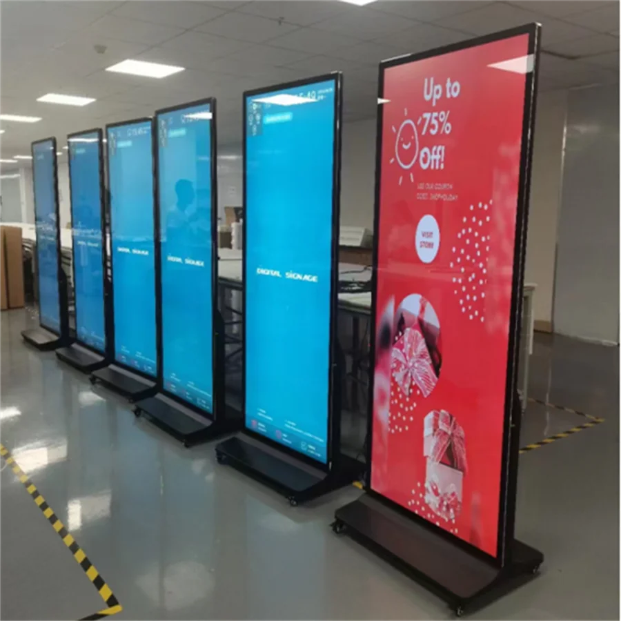 70 Inch Floorstanding Touchscreen Vertical Advertising Machine Picture Frame Animation for Shopping Mall HD Network Player