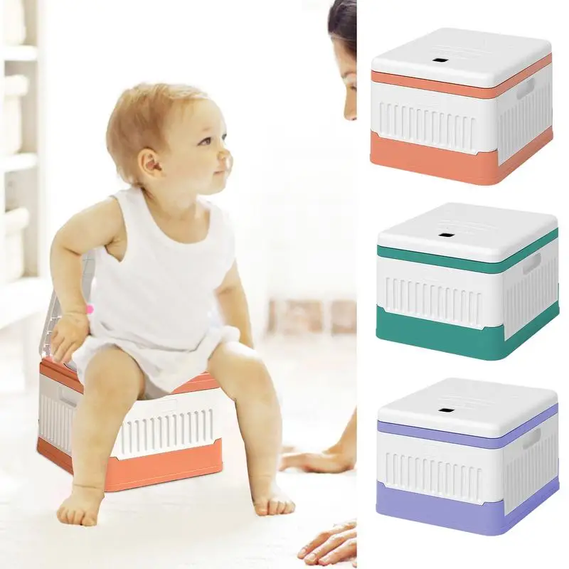 

Baby Pot Portable Silicone Baby Potty Training Seat outdoor Travel Toilet Seat Foldable Children Potty With cleaning Bags