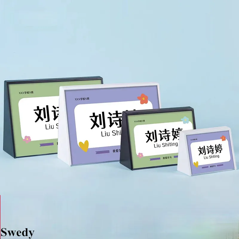 105x74mm Slant Back Plastic Sign Holder Display Stand Table Product Name Price Label Card Tags Menu Paper Ad Frame