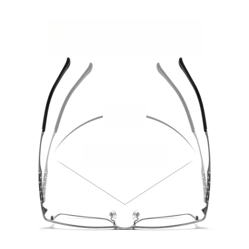 OLLYMURS Luxury Business Pure Titanium Men's Glasses Ultra-Light Simple Square Optical Prescription Eyeglasses Frames 89696CN
