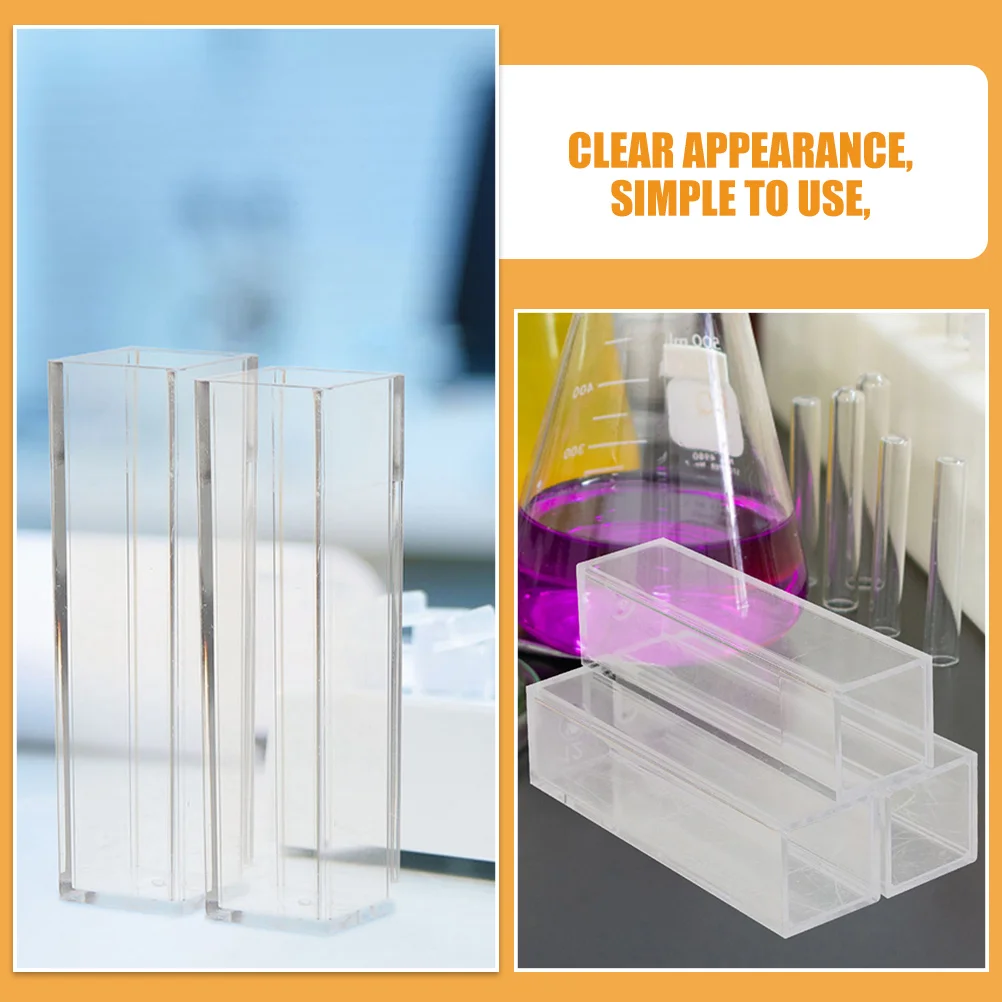 

8 Pcs Plastic Cuvette Transparent Cuvettes for Experiment Clear Lab Mini Small Precise Standard