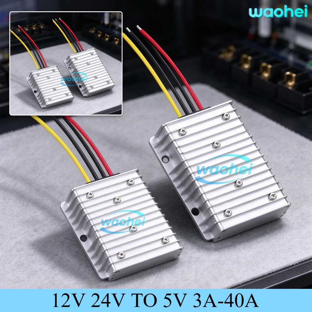 Step Down DC Converter 12V24V To 5V 5A 10A 15A 20A 30A 40A 50A Voltage Regulator 12Volt To 5Volt 250W Buck Power Supply for Cars