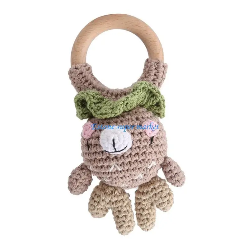 090B Handbell Rattle That Thlever Rękawoven Anime Rattle Baby Do żucia niemowlęcia Ząbek