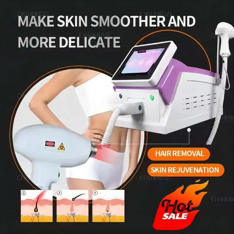 Commercial 808 Diode Hair Removal machine Professional Hair Reduction & Skin Rejuvenation Equipment