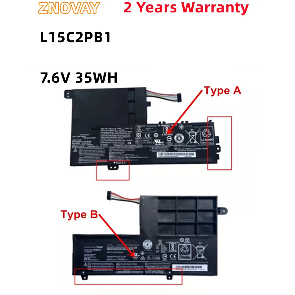 

Аккумулятор для ноутбука Lenovo Yoga 7,6 510-14IKB 510-15IKB 510-15IKB 510-15ISK 510-14ISK 5B10K84491, 510 в, 35 Вт/ч