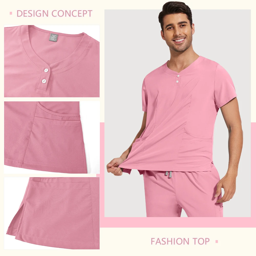 Uniformes de enfermeira médica mulher laboratório dental clínico corredores esfrega terno hospital cirúrgico esfrega conjunto spa técnico beleza trabalho wear