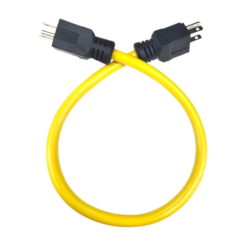 Generator Adapter Cord NEMA 5-15P to 5-15P for Transfer Extension Cord Adapter 3 Prong Plug 12AWG 125V US Plug