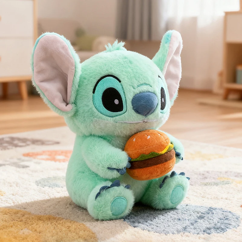 

30/50cm Anime Disney Lilo and Stitch Plush Toys Kawaii Cartoon Plushie Hamburger Stich Dolls Stuffed Kids Birthday Xmas Gift