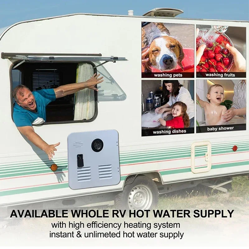 RV Tankless 9L Water Heater High Altitude Available And Multi-function Controller On Demand Instant Hot 18KW Heating