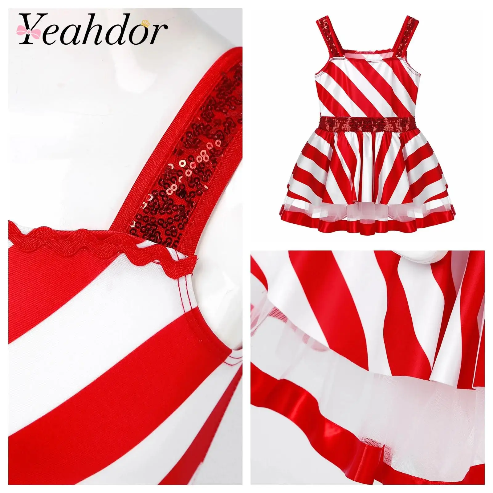 red and white striped dress costume Mama Luma Girls Striped Classic Dress in Red